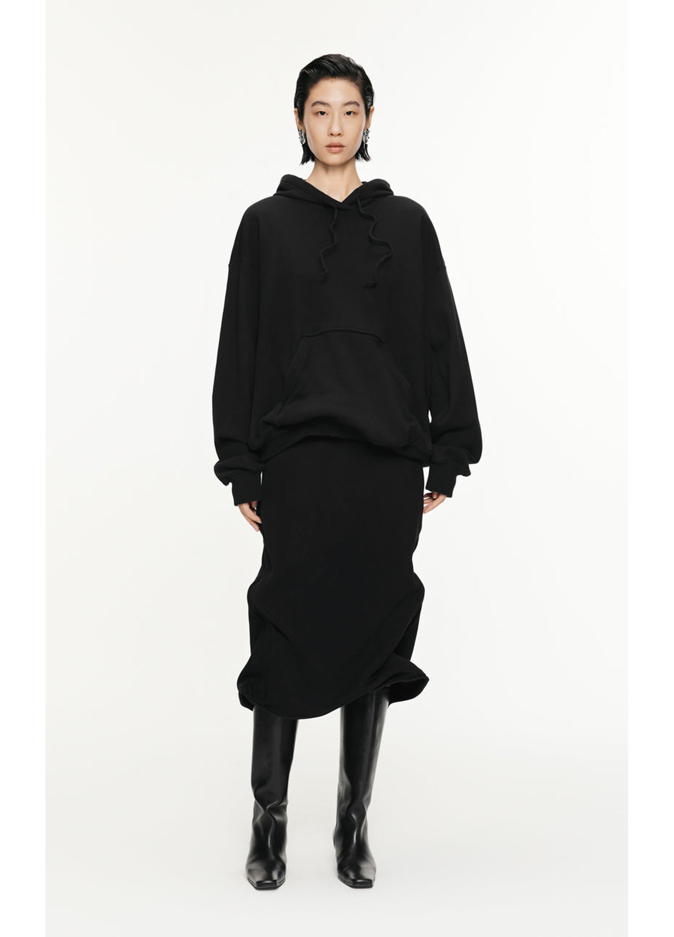 Hooded long sleeved sweatshirt