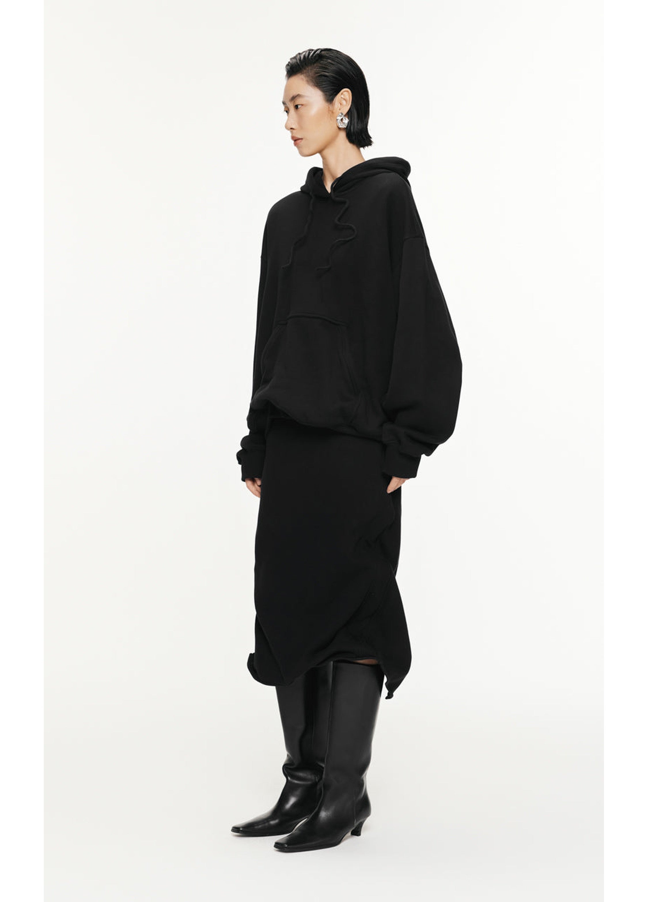 Hooded long sleeved sweatshirt