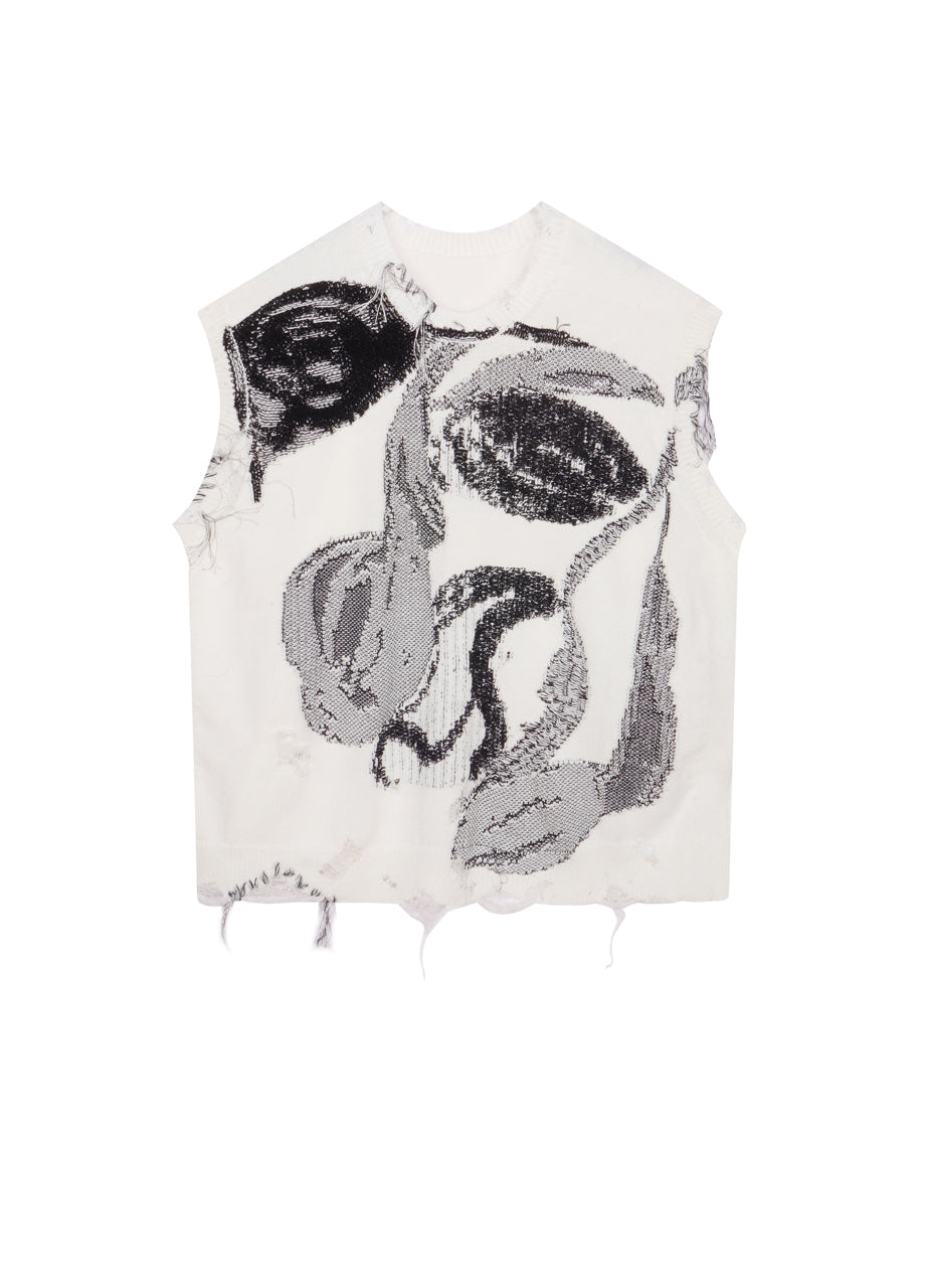 Knitted Vest Street Style Vest