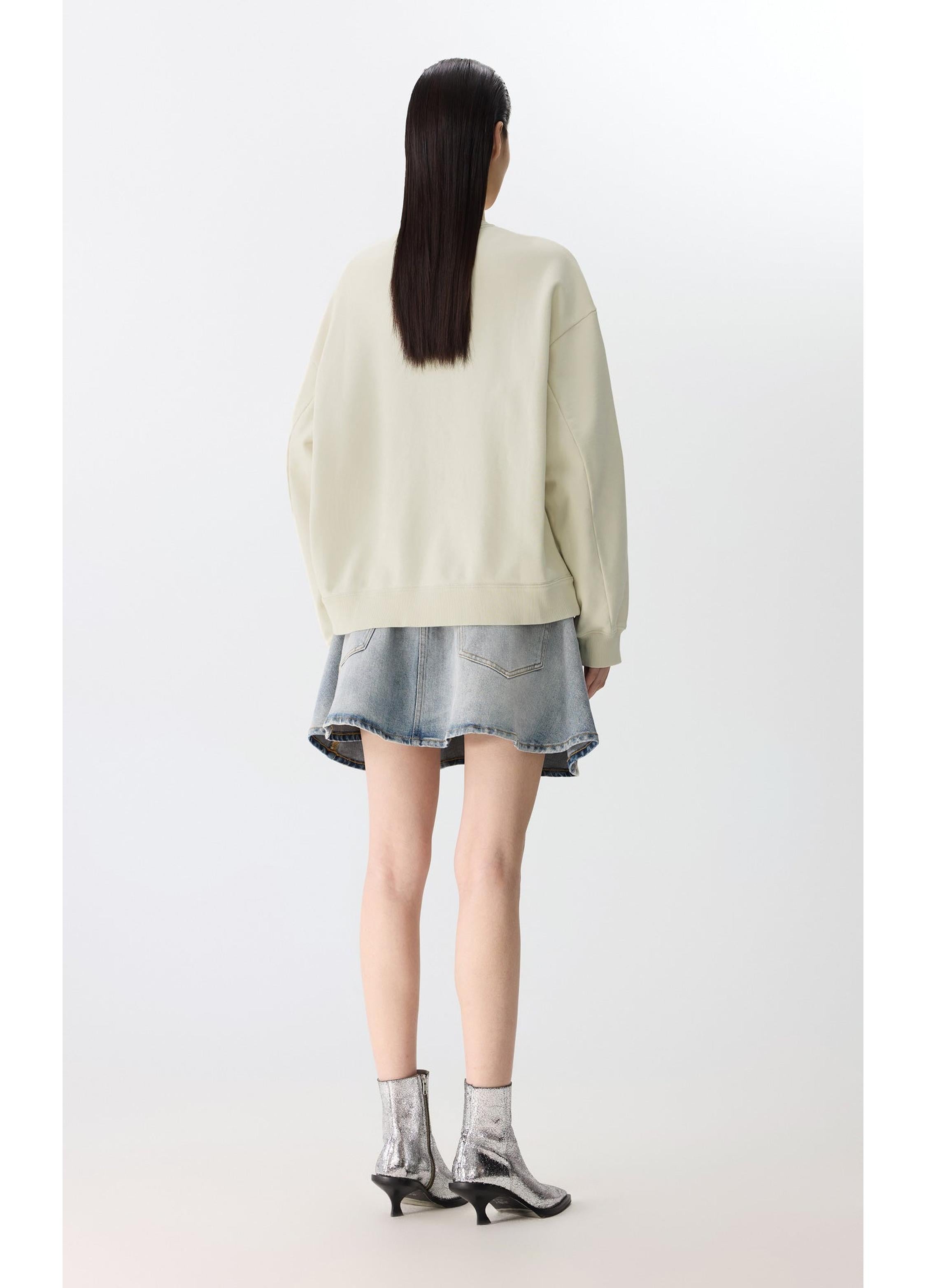 Playful Cat Oversized Cotton Sweatshirt