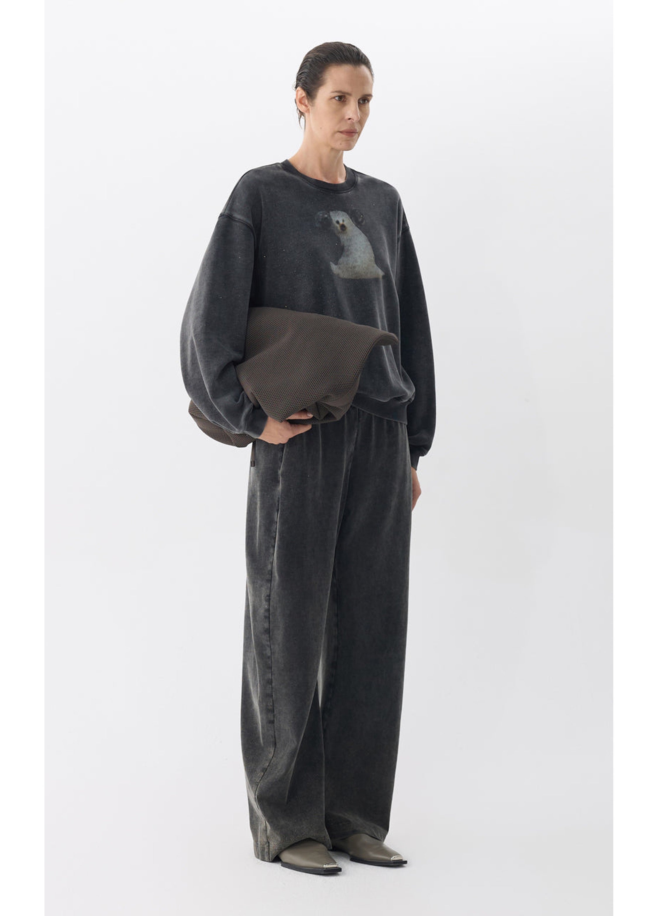 Womens Retro Dog Pattern Hoodie