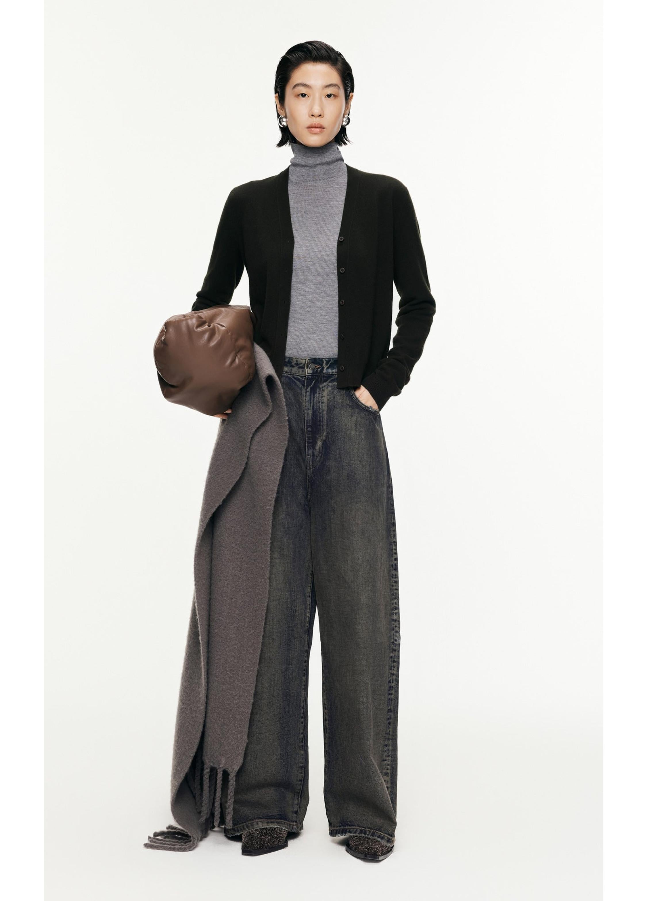 Loose Fit Denim Straight Jeans